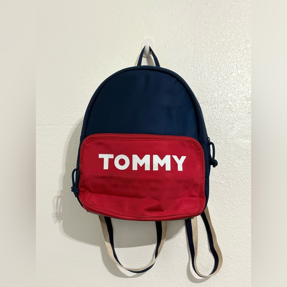 Tommy Hilfiger Navy and Red Backpack